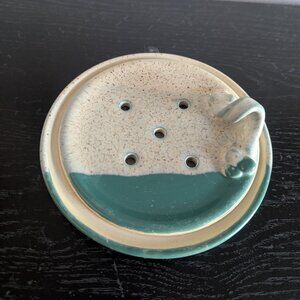 Studio Art Ceramic Pottery Soap Dish Signed